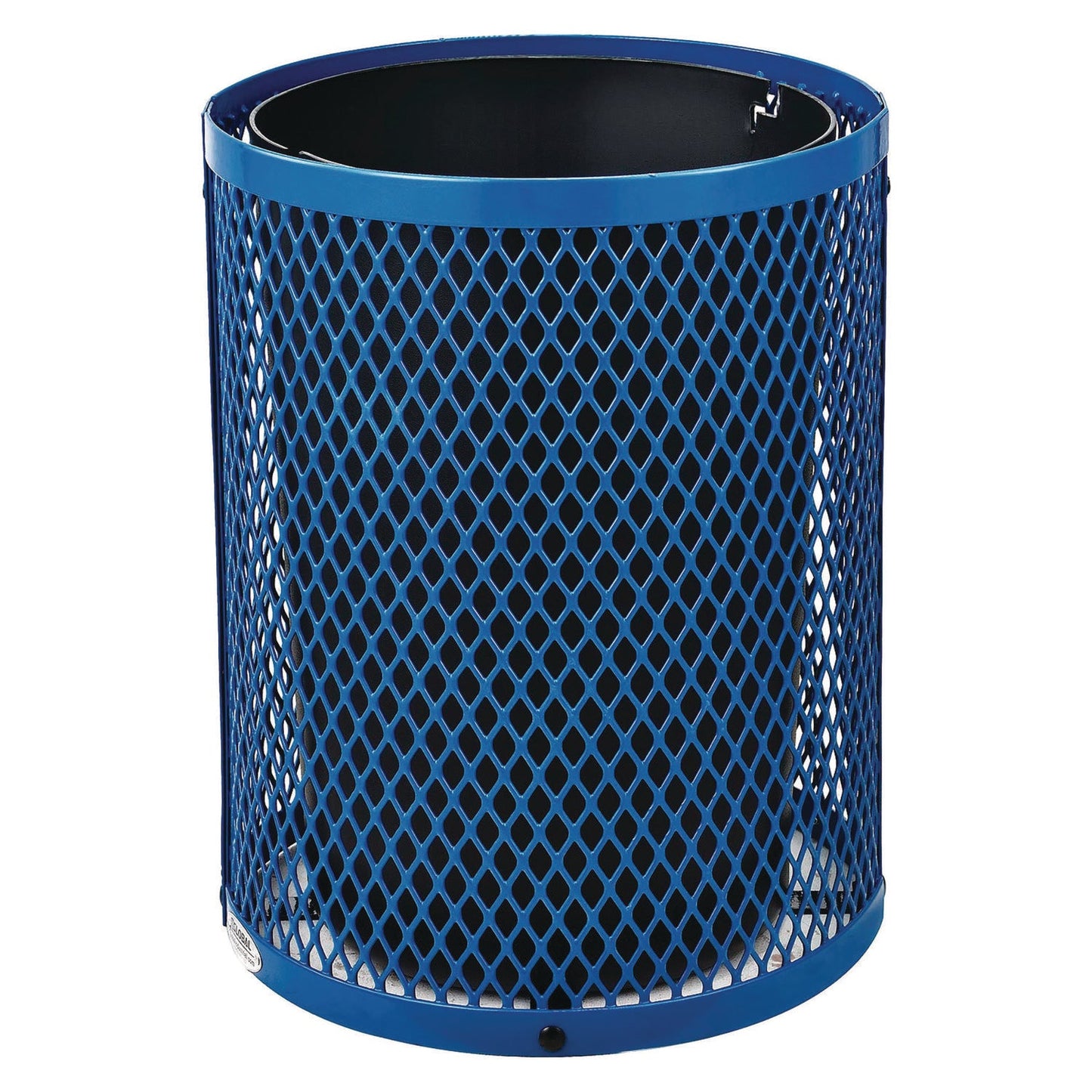 global-industrial-outdoor-diamond-steel-trash-can-36-gal-dome-lid-blue-gbe261948bl_3