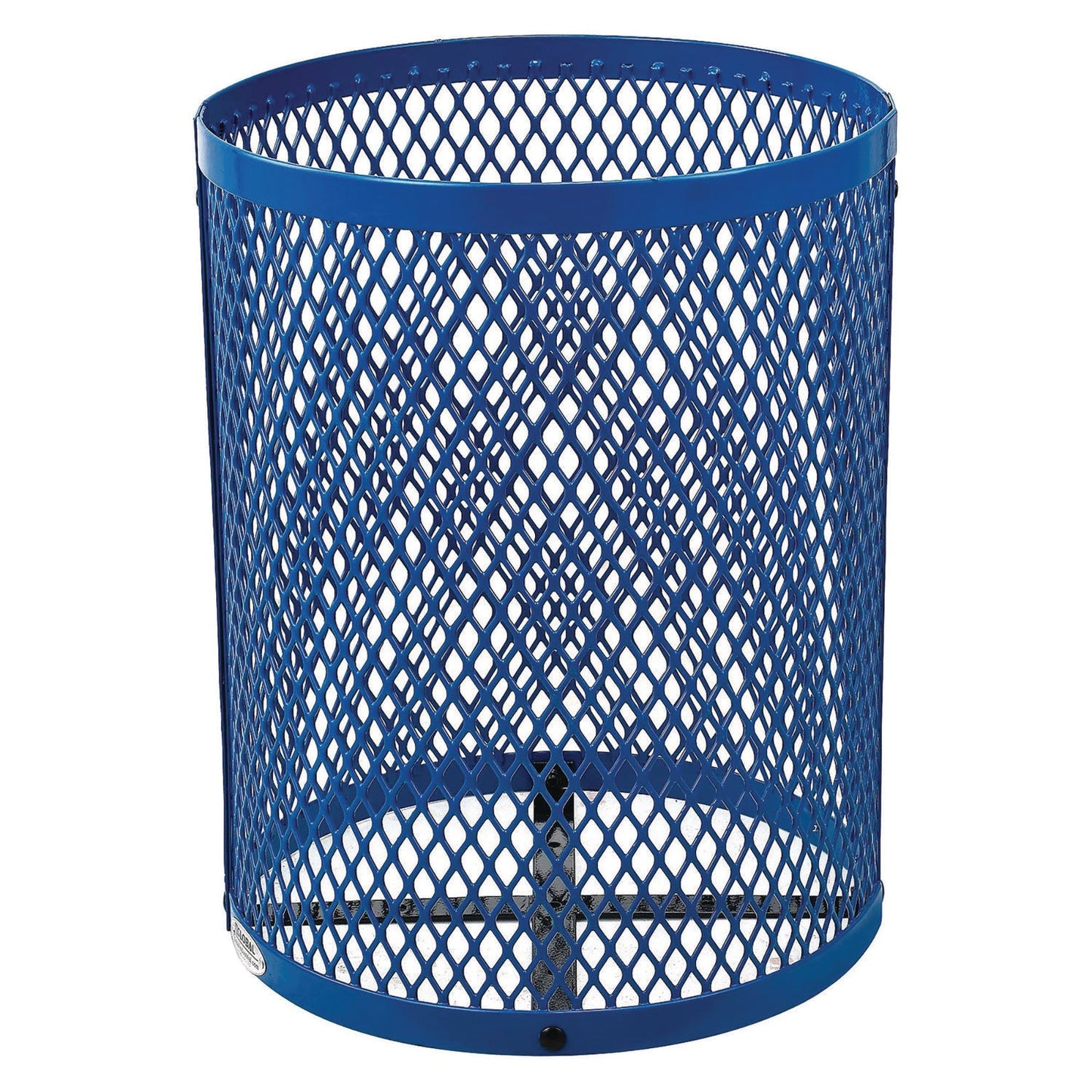 global-industrial-outdoor-diamond-steel-trash-can-36-gal-dome-lid-blue-gbe261948bl_4