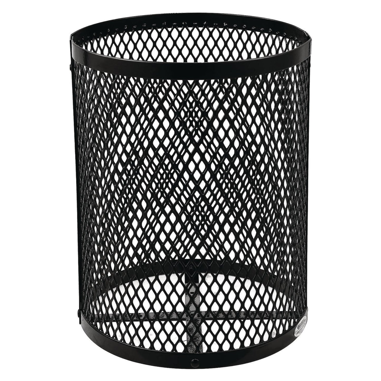 global-industrial-outdoor-diamond-steel-trash-can-rain-bonnet-lid-36-gal-black-gbe261926bk_2