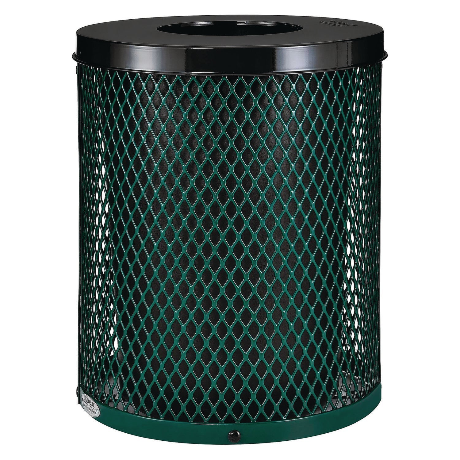 global-industrial-outdoor-diamond-steel-trash-can-36-gal-green-gbe261924gn_1