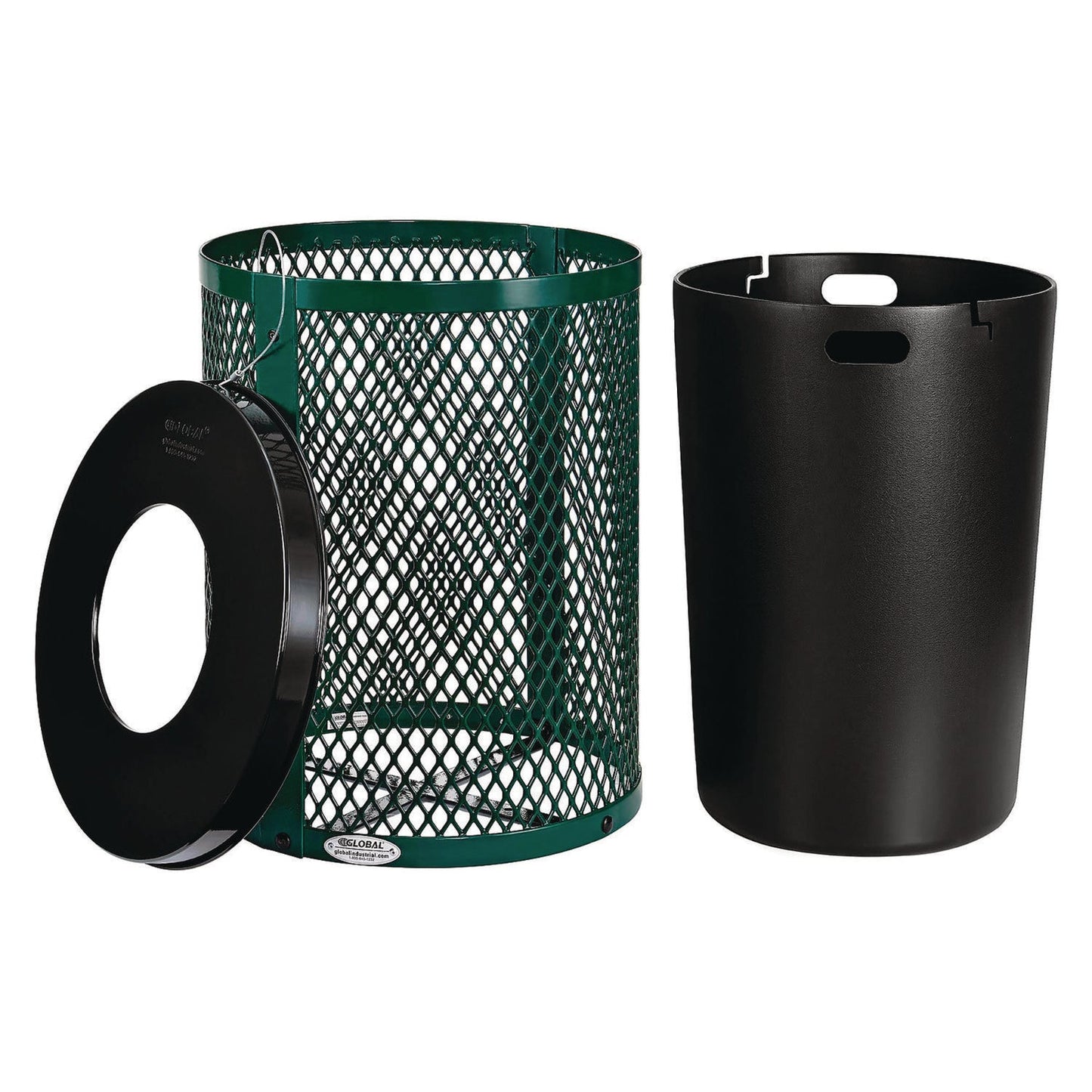 global-industrial-outdoor-diamond-steel-trash-can-36-gal-green-gbe261924gn_4