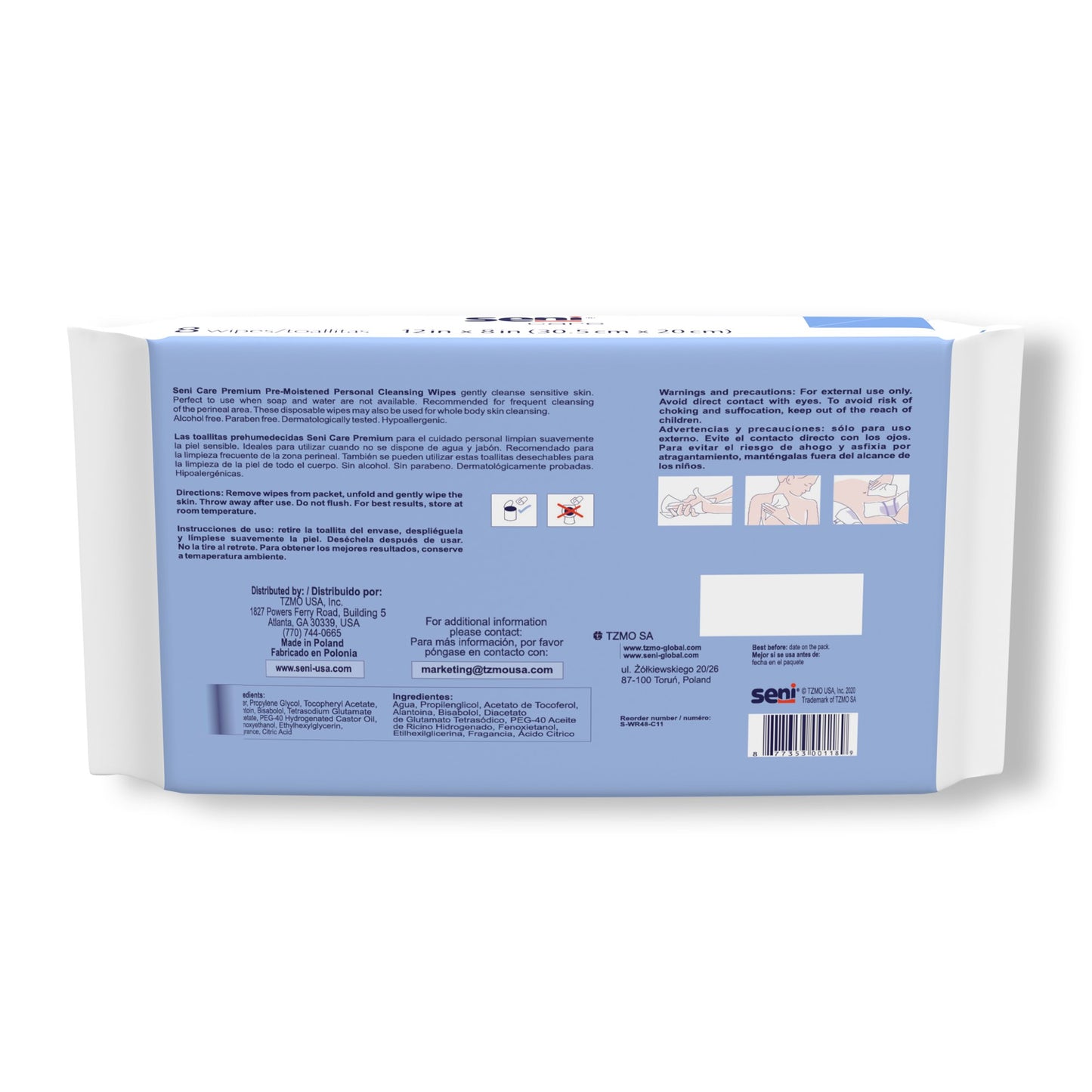 Seni® Care Personal Cleansing Wipe Soft Pack Scented 48 Count (1215646_PK)