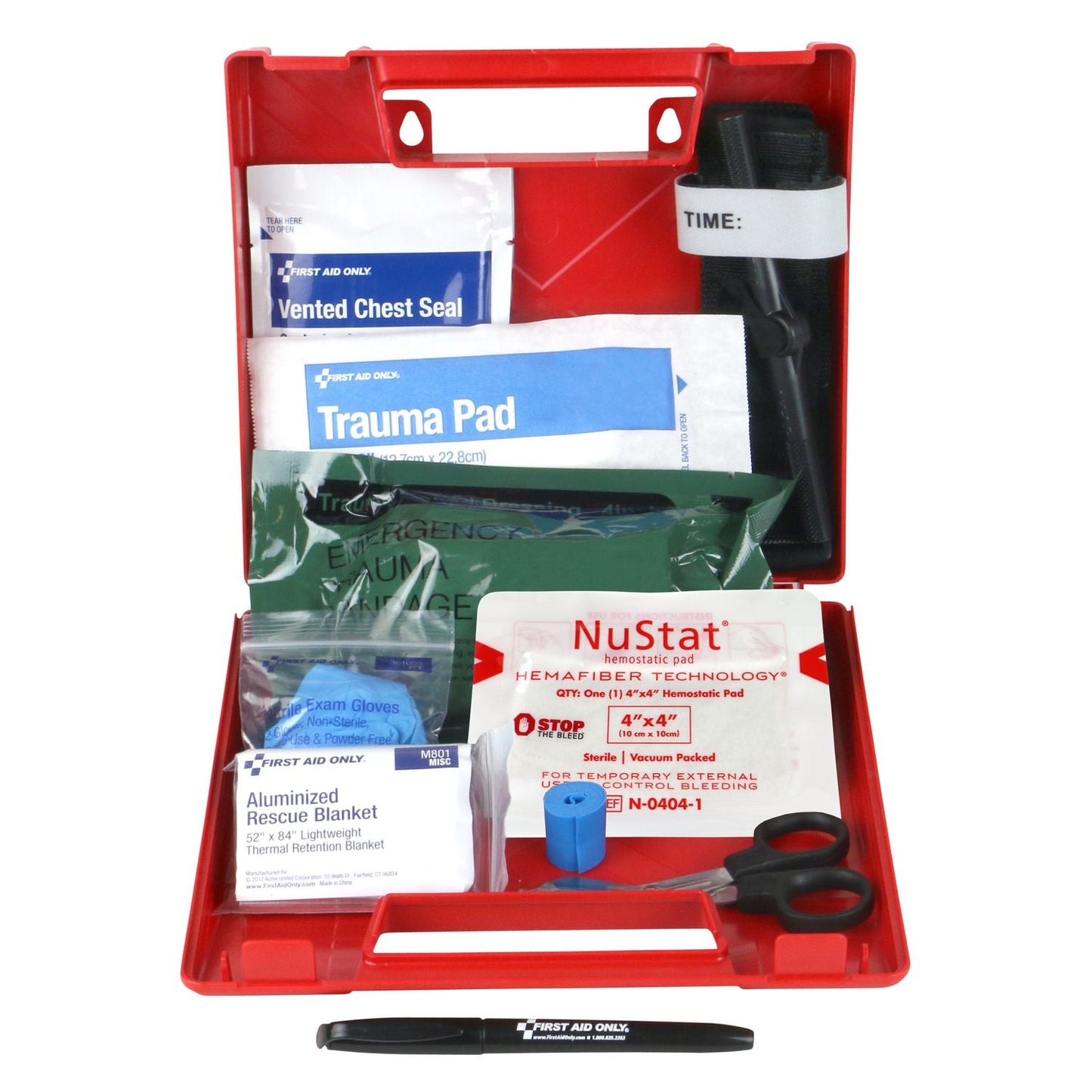 first-aid-only-bleeding-control-wall-station-single-kit-deluxe-14-pieces-plastic-case-fao91309_2