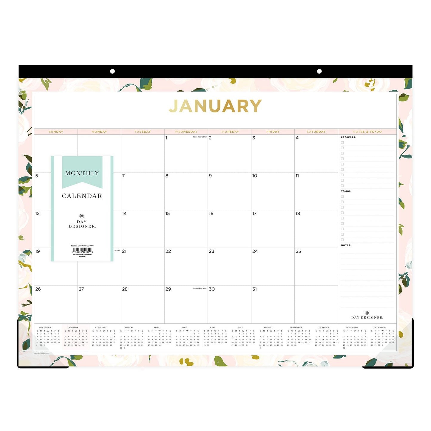 blue-sky-day-designer-coming-up-roses-monthly-desk-pad-calendar-floral-artwork-22-x-17-cream-blush-sheets-12-month-jan-dec-2025-bls138198_4