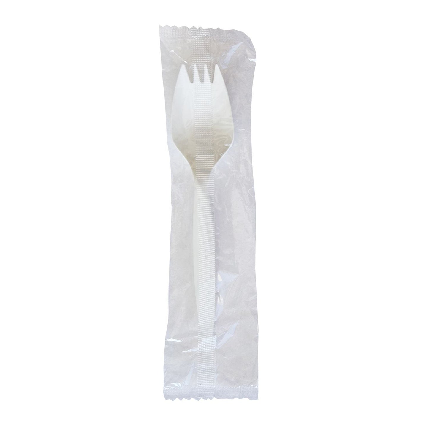 Boardwalk Mediumweight Wrapped Polypropylene Cutlery, Spork, White, 1,000/Carton (BWKSPORKWHPPIW)