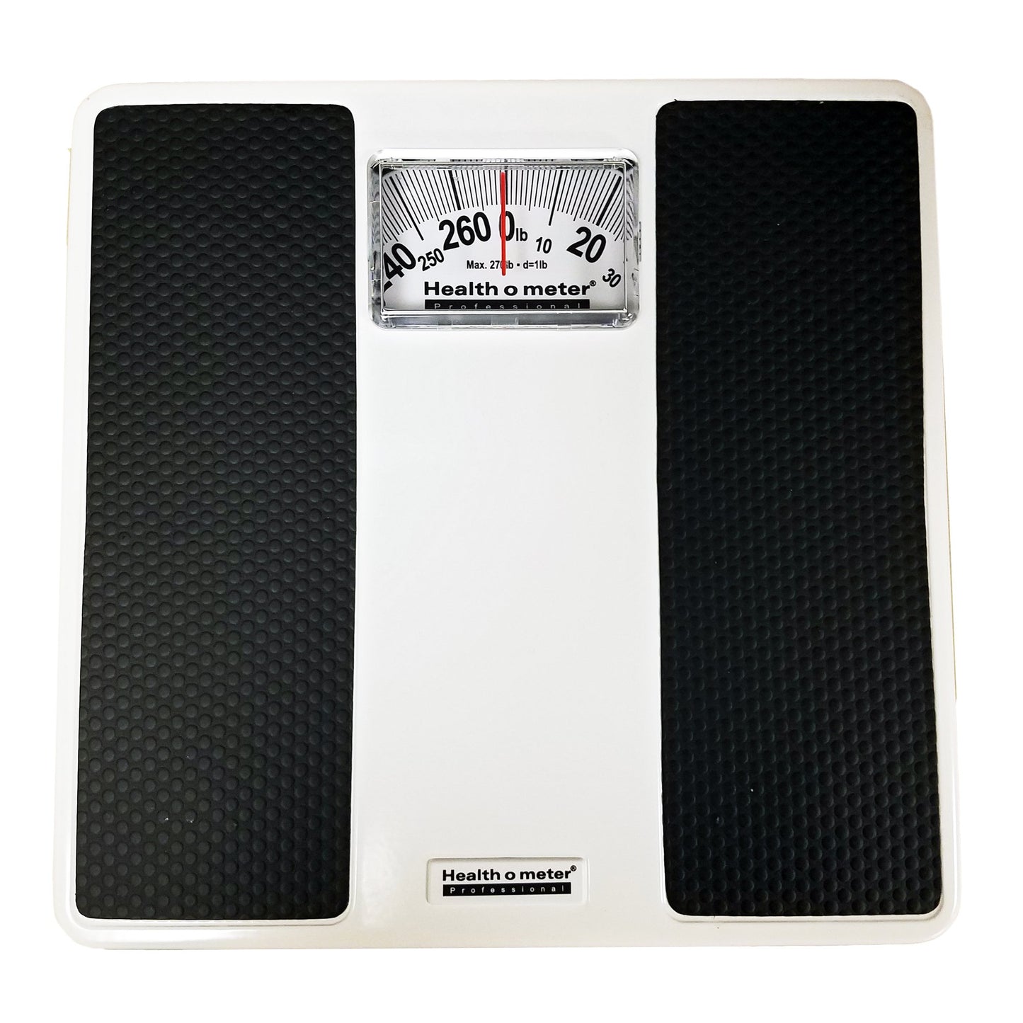 Health O Meter® Floor Scale Dial Display 270 lbs. Capacity Black / White Analog (806383_EA)