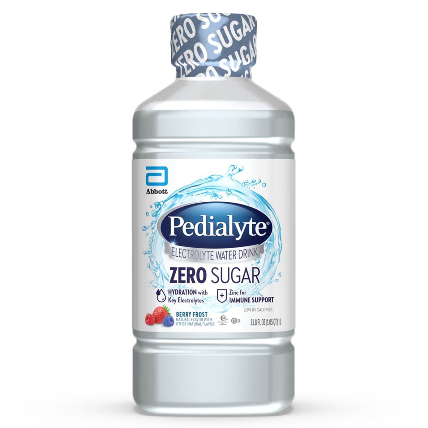 Pedialyte® Zero Sugar Oral Electrolyte Solution Berry Frost Flavor 33.8 oz. Electrolyte (1203711_EA)