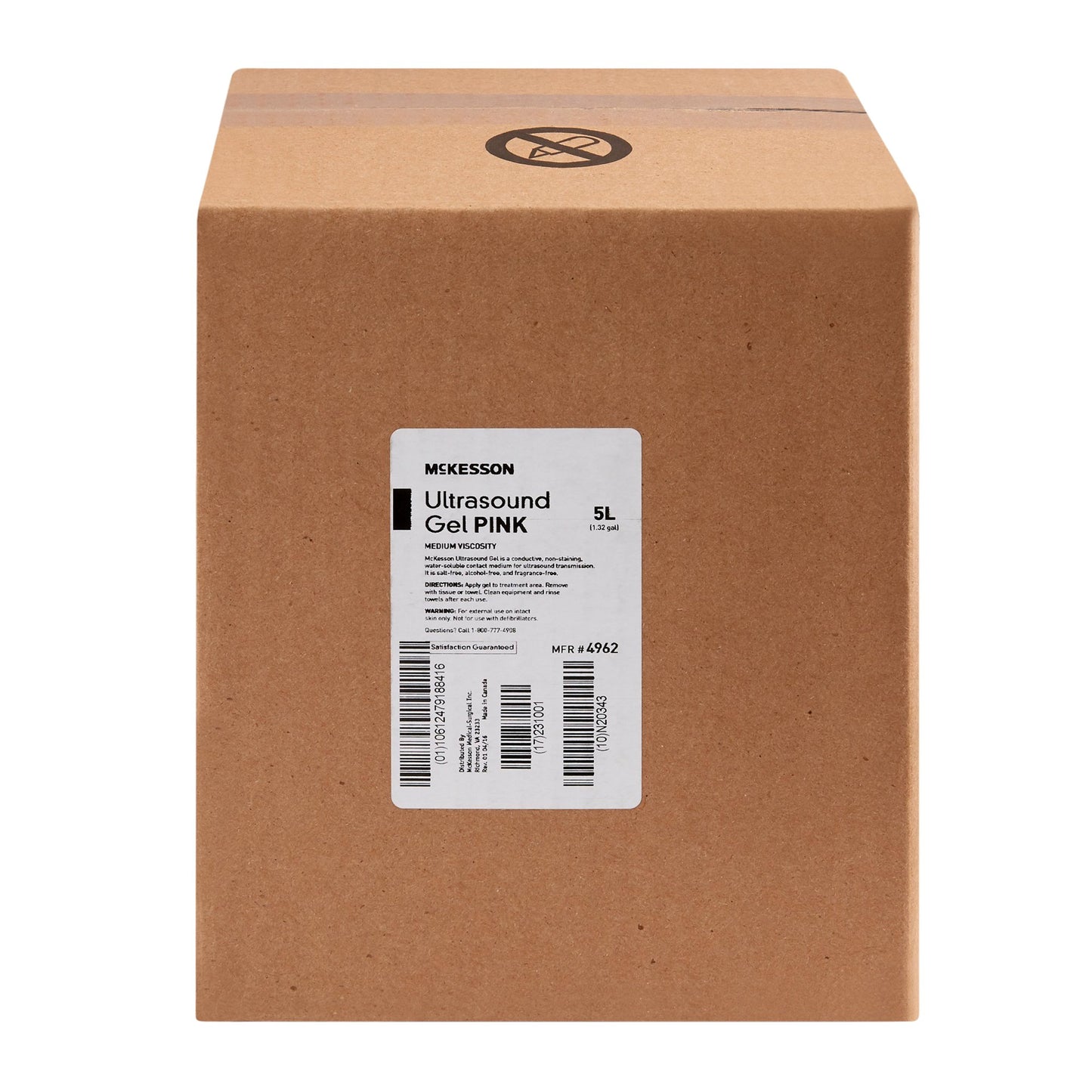 McKesson Ultrasound Gel Medium Viscosity 5 Liter Jug NonSterile (875464_CS)