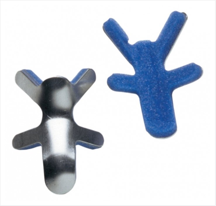 ProCare® Finger Splint Adult Medium Bendable Prong Closure Left or Right Hand Blue / Silver (380367_EA)