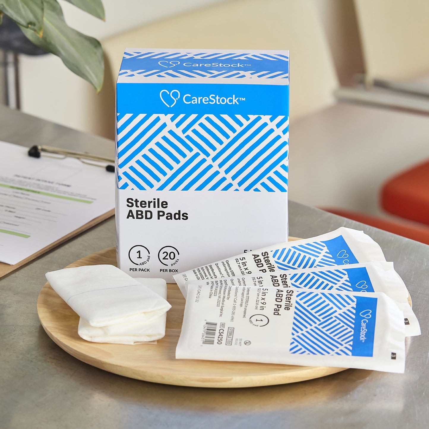 CareStock™ Abdominal Pad 5 X 9 Inch Sterile 1 per Pack (1242213_BX)