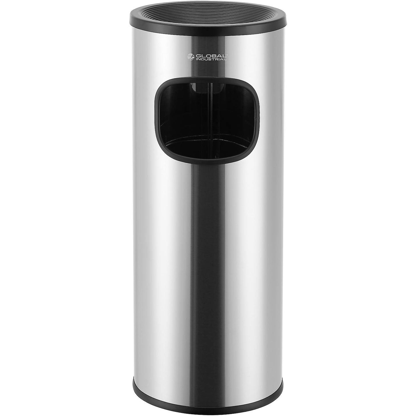 Global Industrial Stainless Steel Ashtray Trash Can, 3 Gallon, Matte (WB615153)