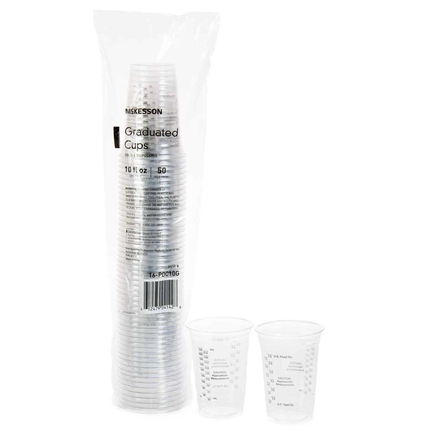 McKesson Drinking Cup 10 oz. Clear Polyethylene Disposable (1127772_SL)
