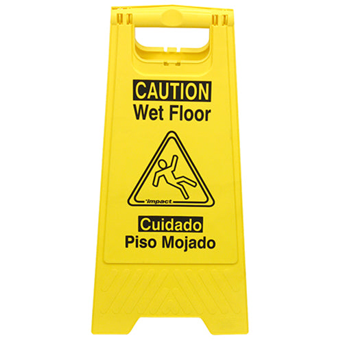 Impact® Wet Floor Sign, Yellow, English/Spanish, 6/Case (IMP9152WCT)