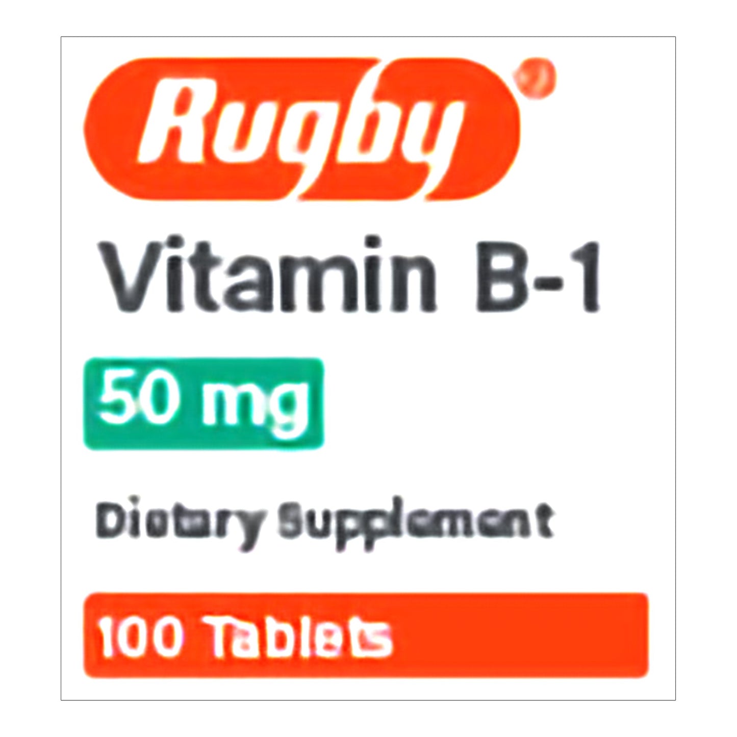 Major Pharmaceuticals Vitamin Supplement Vitamin B1 50 mg Strength Tablet 100 per Bottle (1174782_BT)