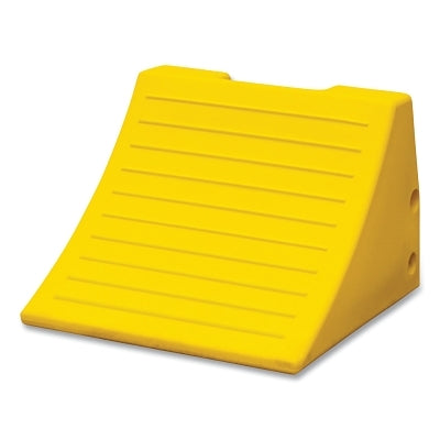 Checkers Heavy Duty Wheel Chock, 245000 lb Load Capacity, 46 in to 65 in Tires, Yellow (916-MC3009)