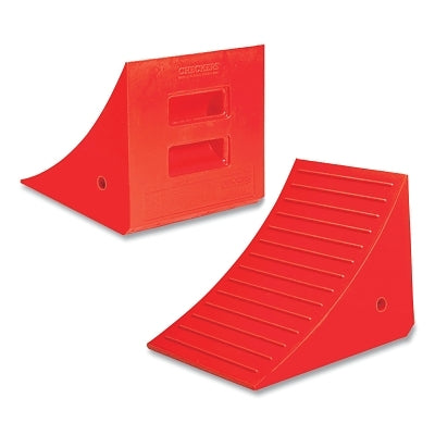 Checkers General Purpose Utility Wheel Chock, 245000 lb Load Capacity, 46 in to 65 in Tires, Orange (916-UC1210)