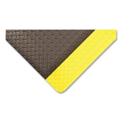 Notrax Cushion Trax® Anti-Fatigue Workstation Mat, 479, 9/16 in x 3 ft W x 5 ft L, Vinyl/PVC Foam, Black/Yellow (921-479S0035YB)