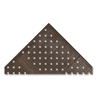 Notrax Multi-Mat II™ Reversible Drainage Mat, T23, 3/8 in x 3 ft W x 8 ft L, MicroStop® Natural Rubber, Black (921-T23S0038BL)