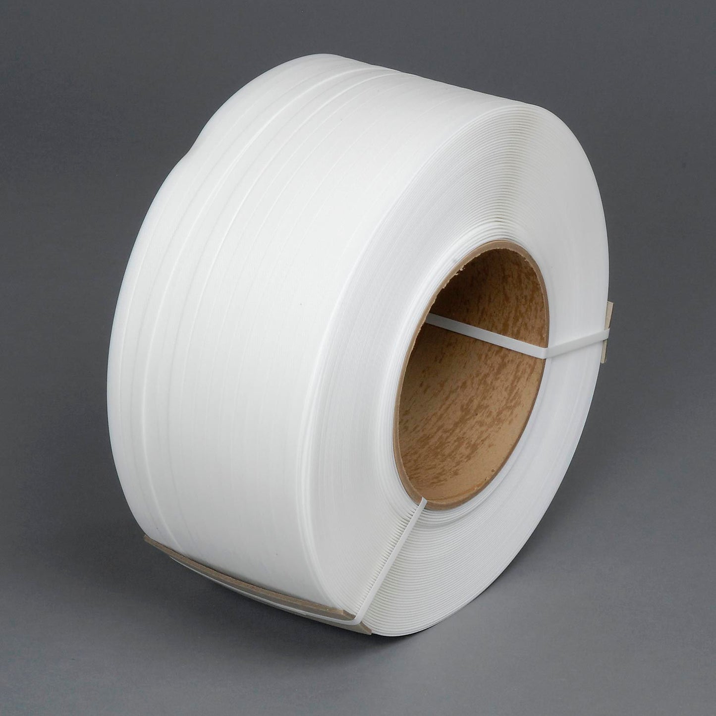 Global Industrial Machine Grade Strapping, 1/2"W x 9000'L x 0.022" Thick, 8 x 8" Core, White (WB921202WH)