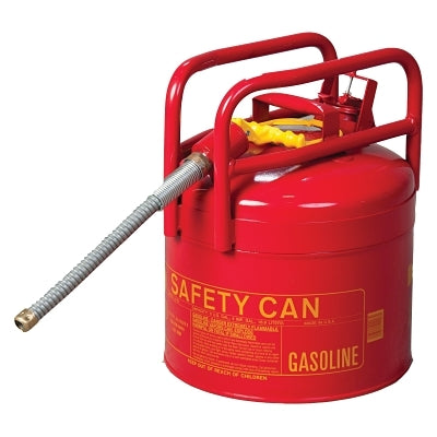 Eagle Manufacturing Safety Can, Type II, 5 gal, 24-ga Galvanized Steel, DOT Flammables, Red (925-1215SX5)
