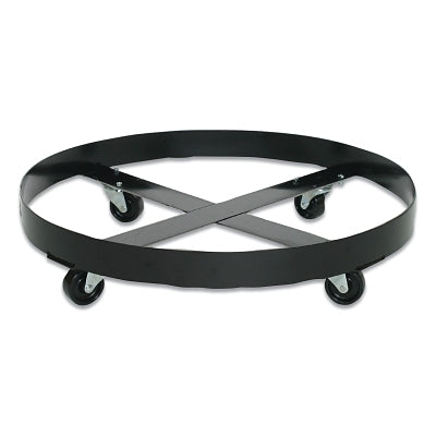 Eagle Manufacturing Drum Tray Dolly, 31 in dia x 7 in H, 1000 lb Cap, Steel, Black, Includes (4) 3 in Casters (925-1618)