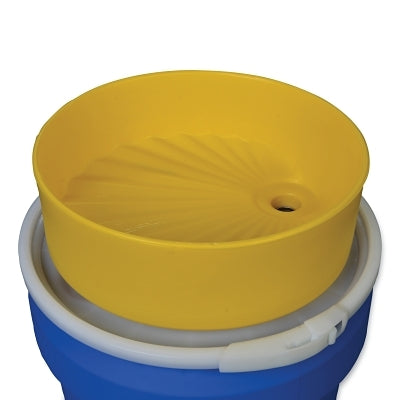 Eagle Manufacturing Drum Funnel, 18 in dia x 7 in H, HDPE, Yellow, Includes Screen (925-1662)