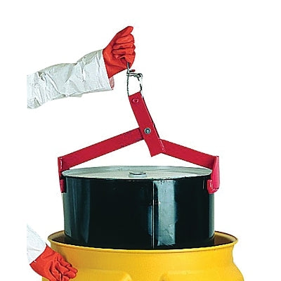 Eagle Manufacturing Drum Lifter, 24 in H x 6 in D, 1000 lb Cap, 24 in H x 6 in D x 24 in W, Metal, Red/Silver (925-1954)