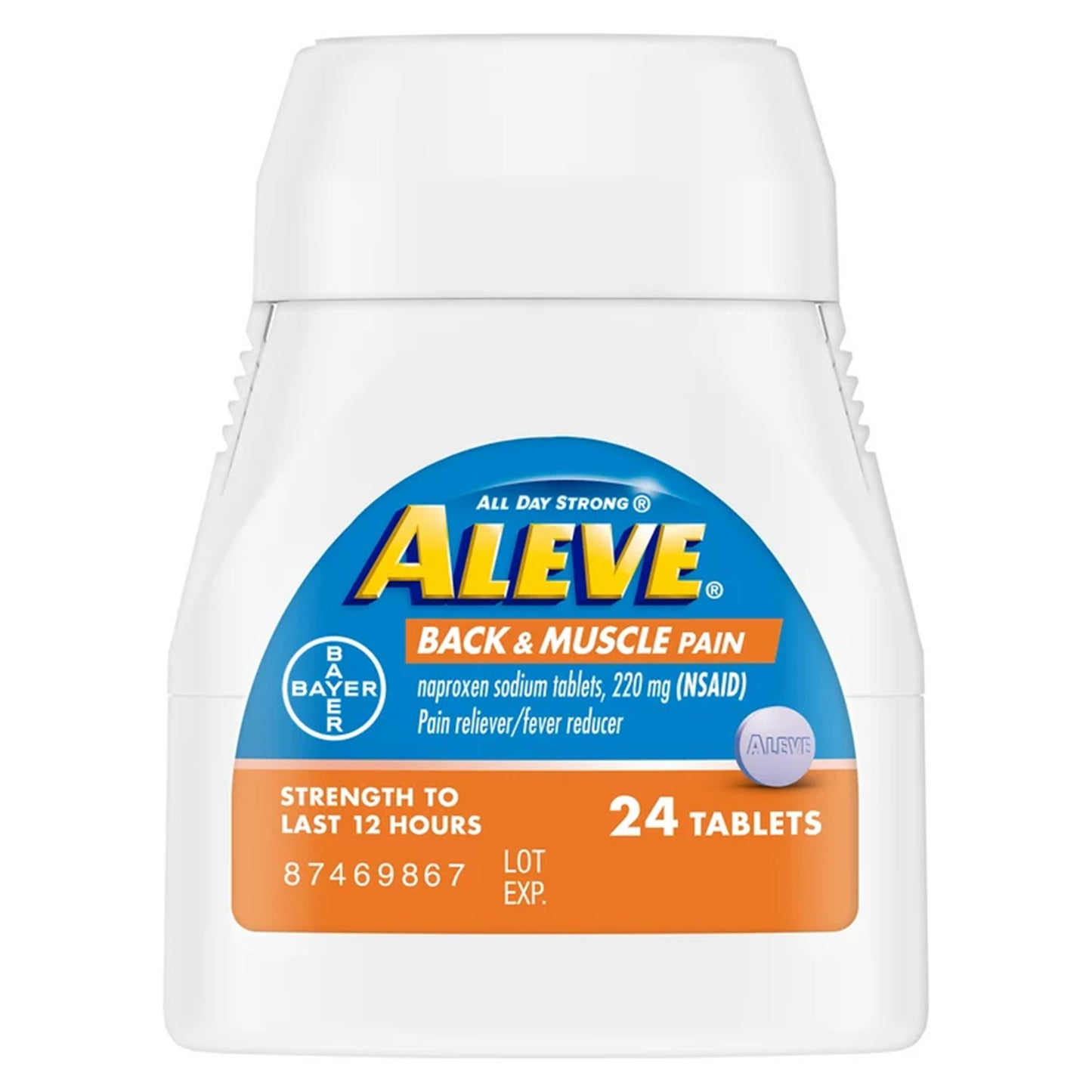 Aleve® Back Pain Relief 220 mg Strength Naproxen Sodium Tablet 24 per Bottle (1229958_BT)