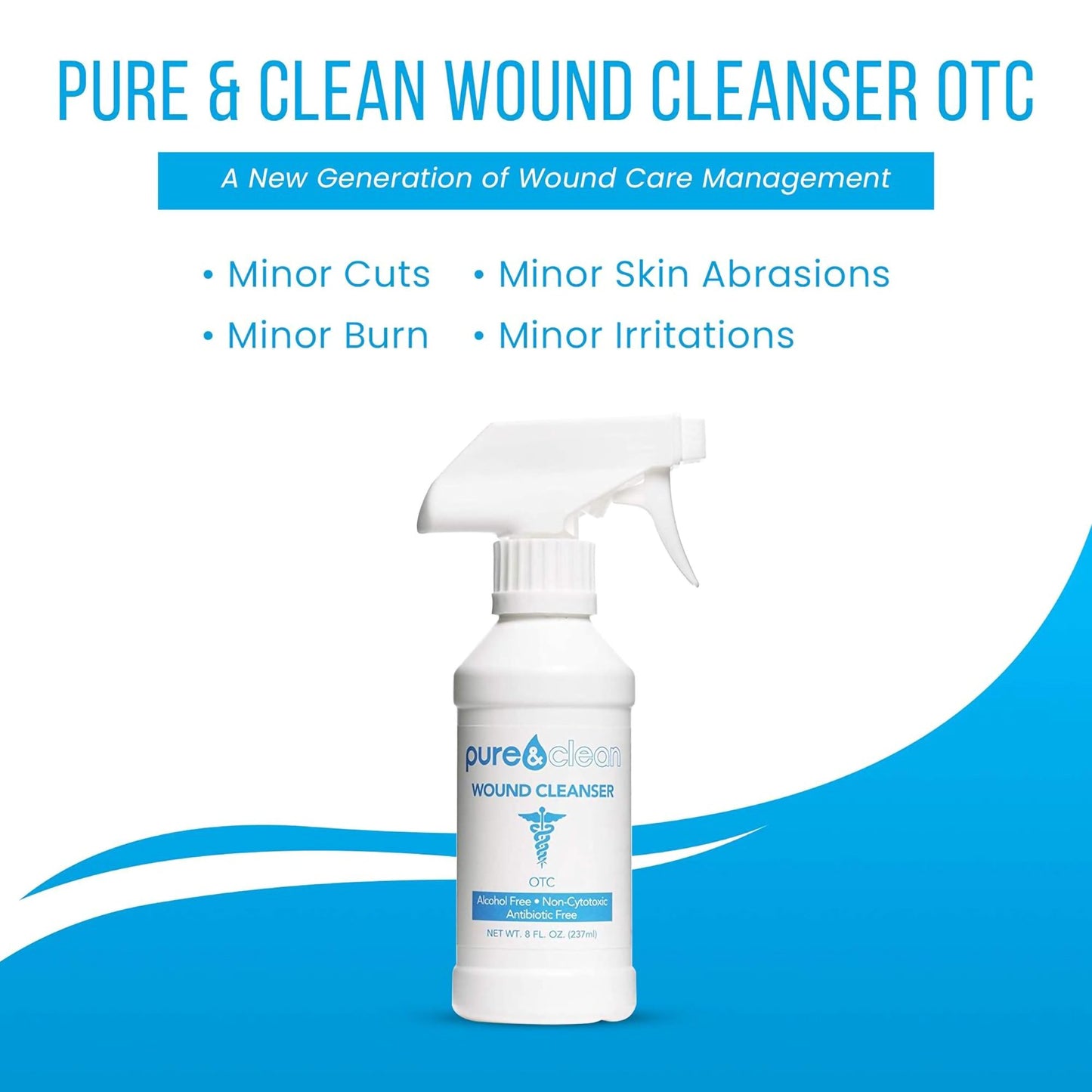 Pure&Clean® Wound Cleanser 8 oz. Spray Bottle NonSterile Antimicrobial (1046002_BT)