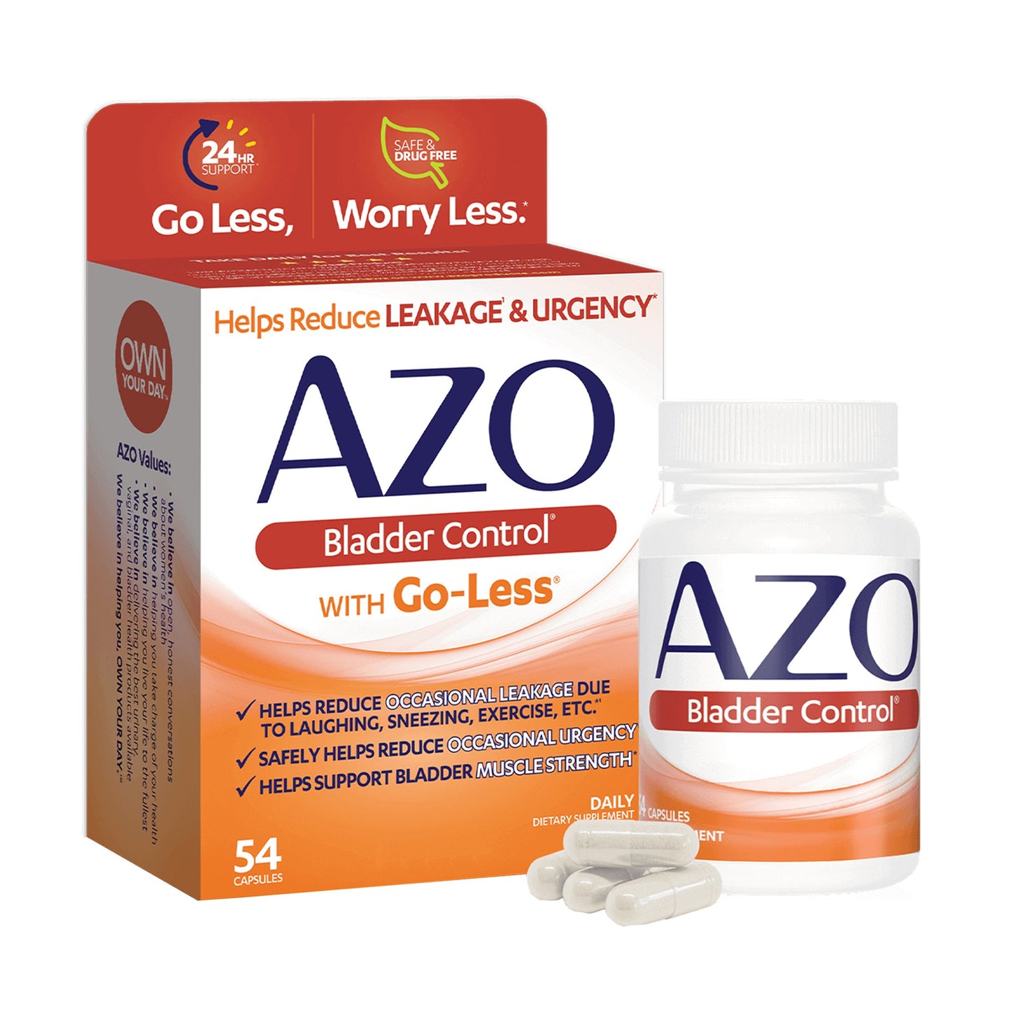 AZO® Urinary Pain Relief Pumpkin Seed / Soy Germ Extracts Capsule 54 per Box (1065923_BX)