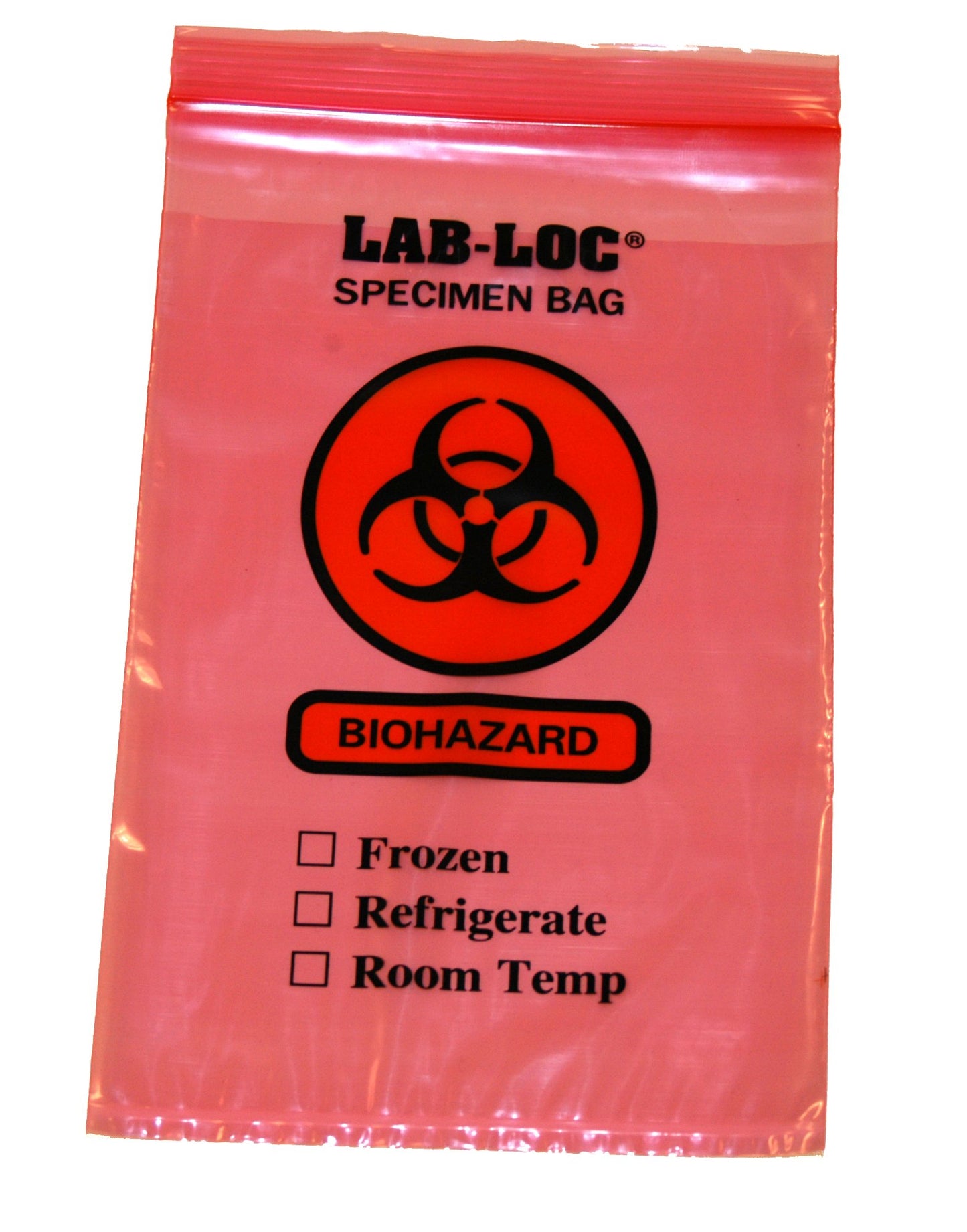Lab-Loc® Specimen Transport Bag with Document Pouch 6 X 9 Inch Zip Closure Biohazard Symbol / Storage Instructions NonSterile (584264_CS)