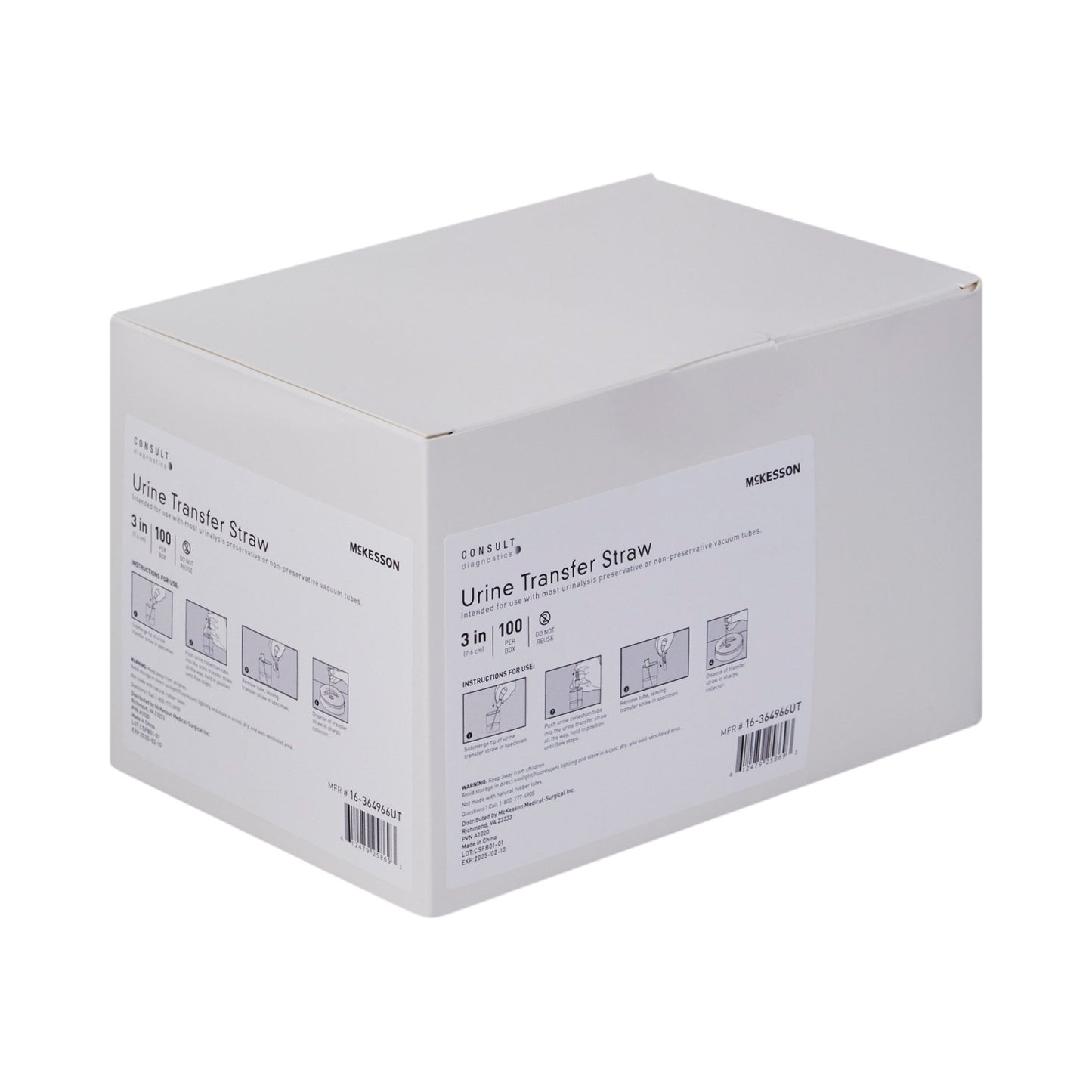 McKesson Consult™ Urine Transfer Straw For Most Vacuum Urine Tubes (1194144_CS)