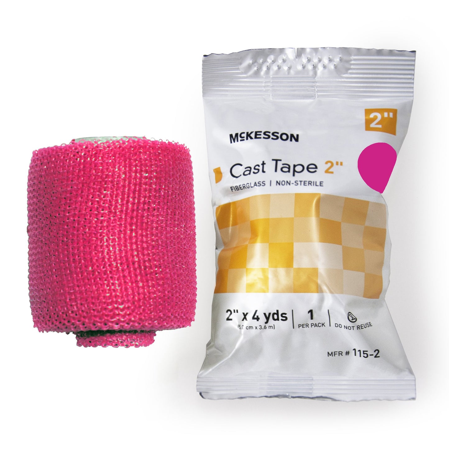 McKesson Cast Tape 2 Inch X 12 Foot Fiberglass Pink (733689_BX)