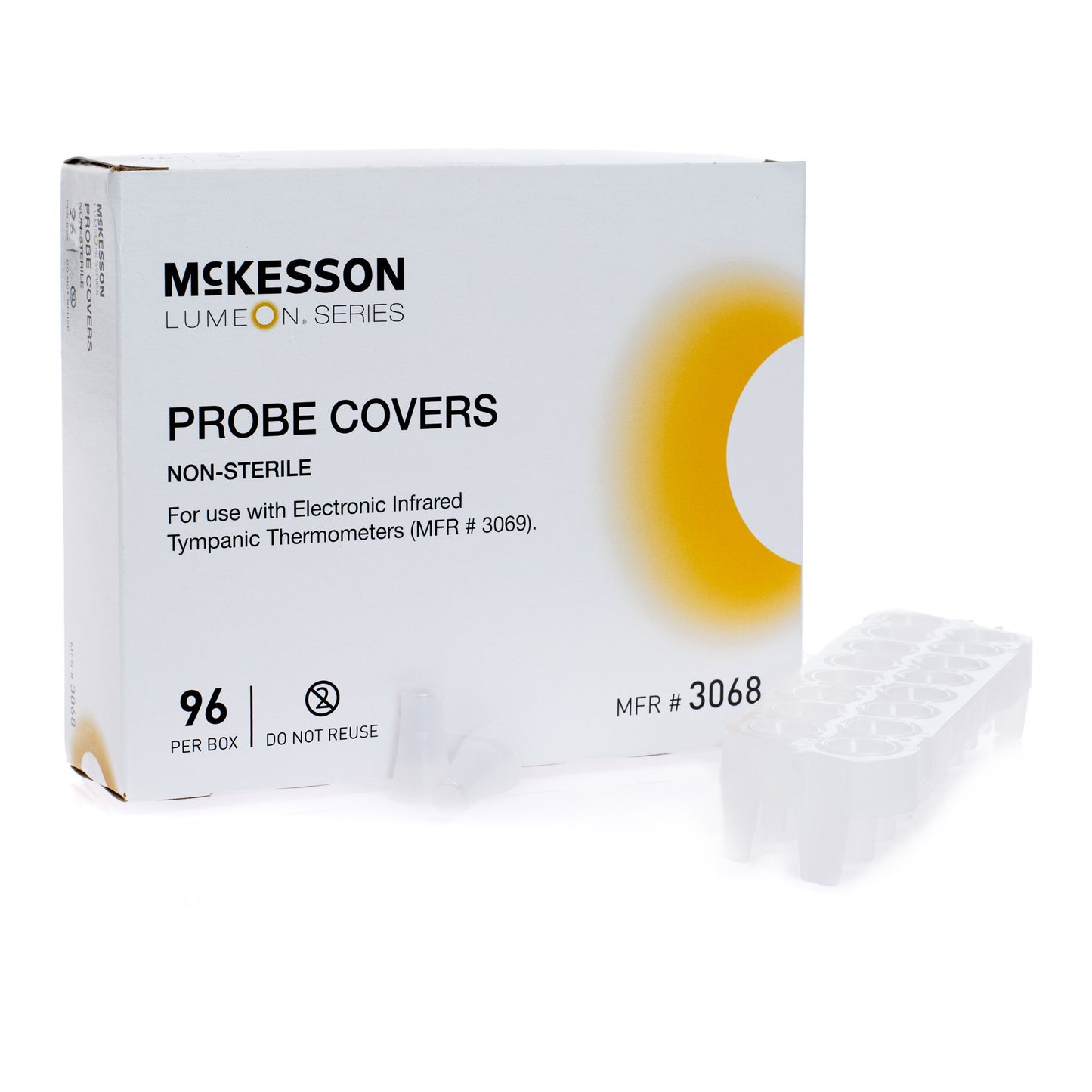McKesson LUMEON™ Tympanic Thermometer Probe Cover For use with Tympanic Thermometers 96 per Box (848677_CS)
