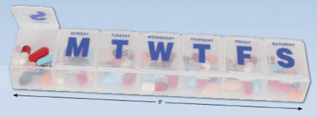 Apothecary Products Pill Organizer 2X-Large 7 Day 1 Dose (630311_PK)