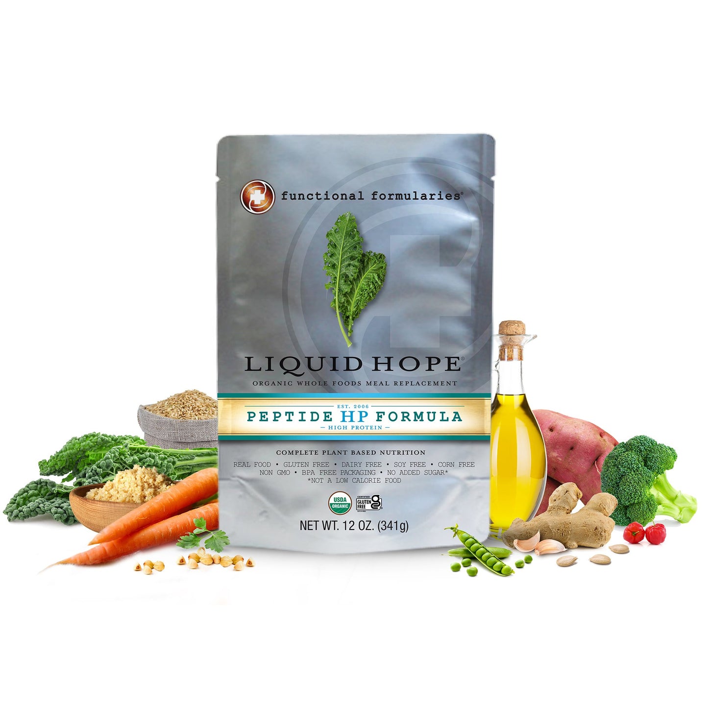 Liquid Hope® Peptide HP Formula Oral Supplement Unflavored Liquid 12 oz. Pouch (1204910_EA)