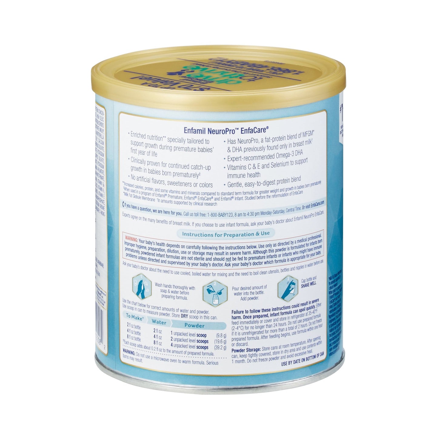 Enfamil® NeuroPro™ EnfaCare® Infant Formula Unflavored 13.6 oz. Can Powder Milk-Based Premature (1114127_EA)