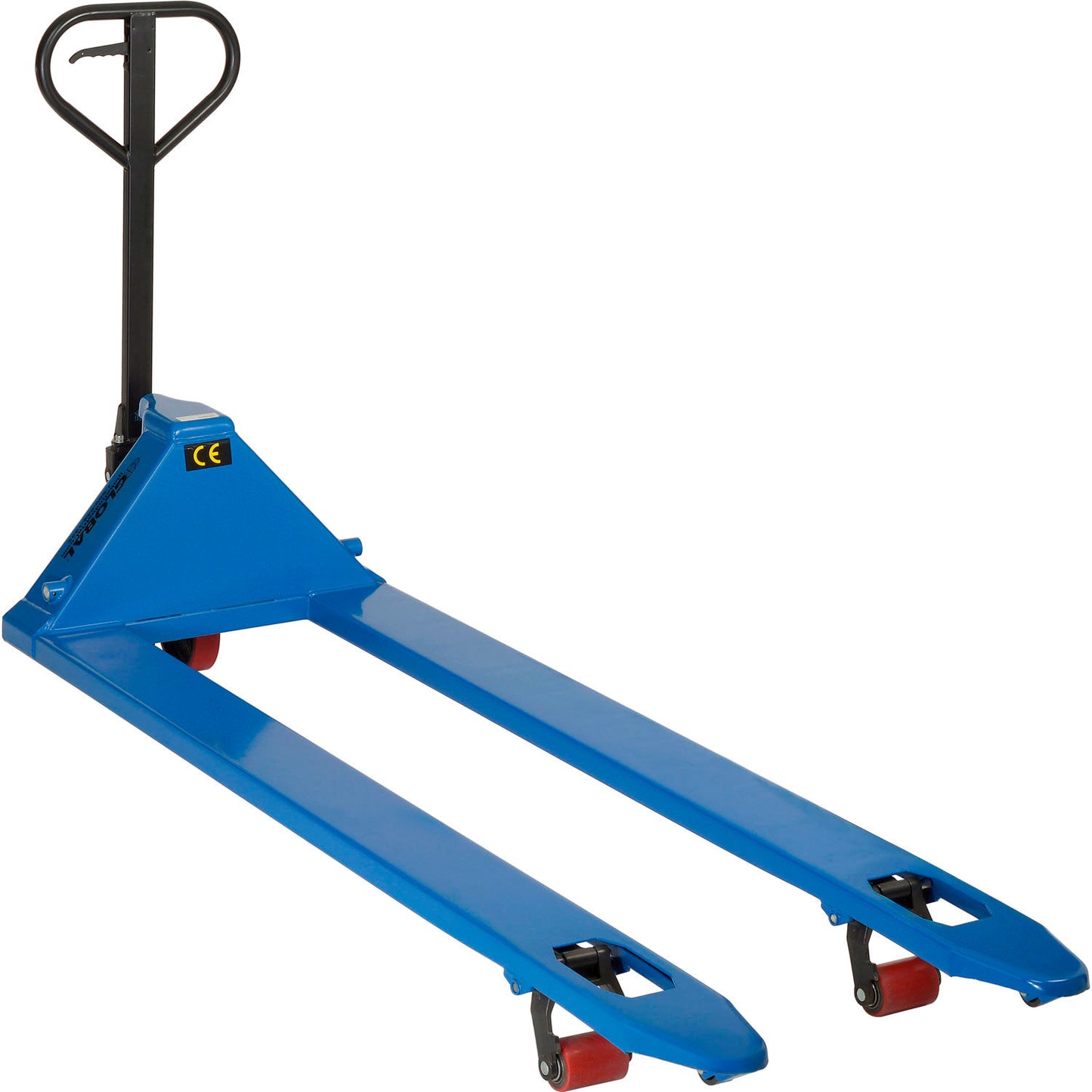 Global Industrial Premium Extra-Long Fork Manual Pallet Jack, 4400 lb. Cap., 27"W x 78"L Forks (WB988943)