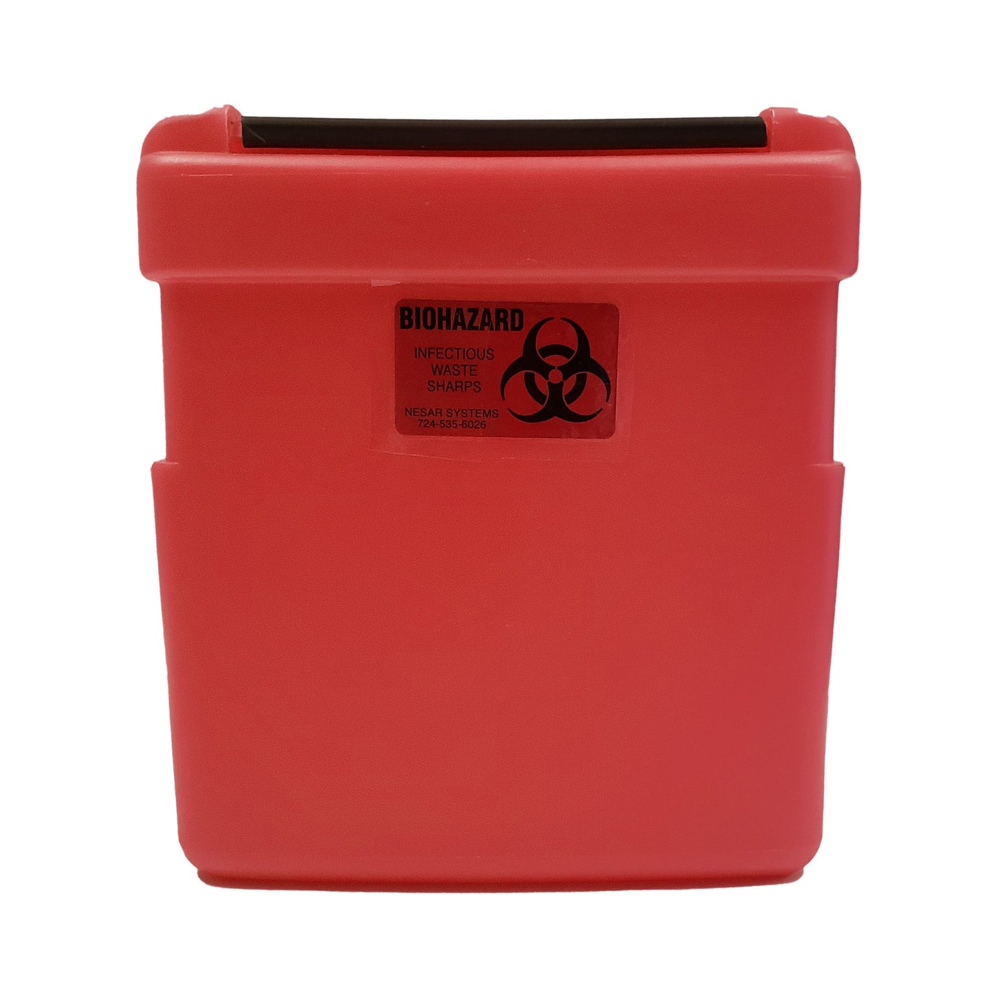 Nesar Systems Replacement Radioactive Sharps Container Red Base 8-1/2 L X 4 D X 9 H Inch Horizontal Entry 1 Gallon (883607_EA)