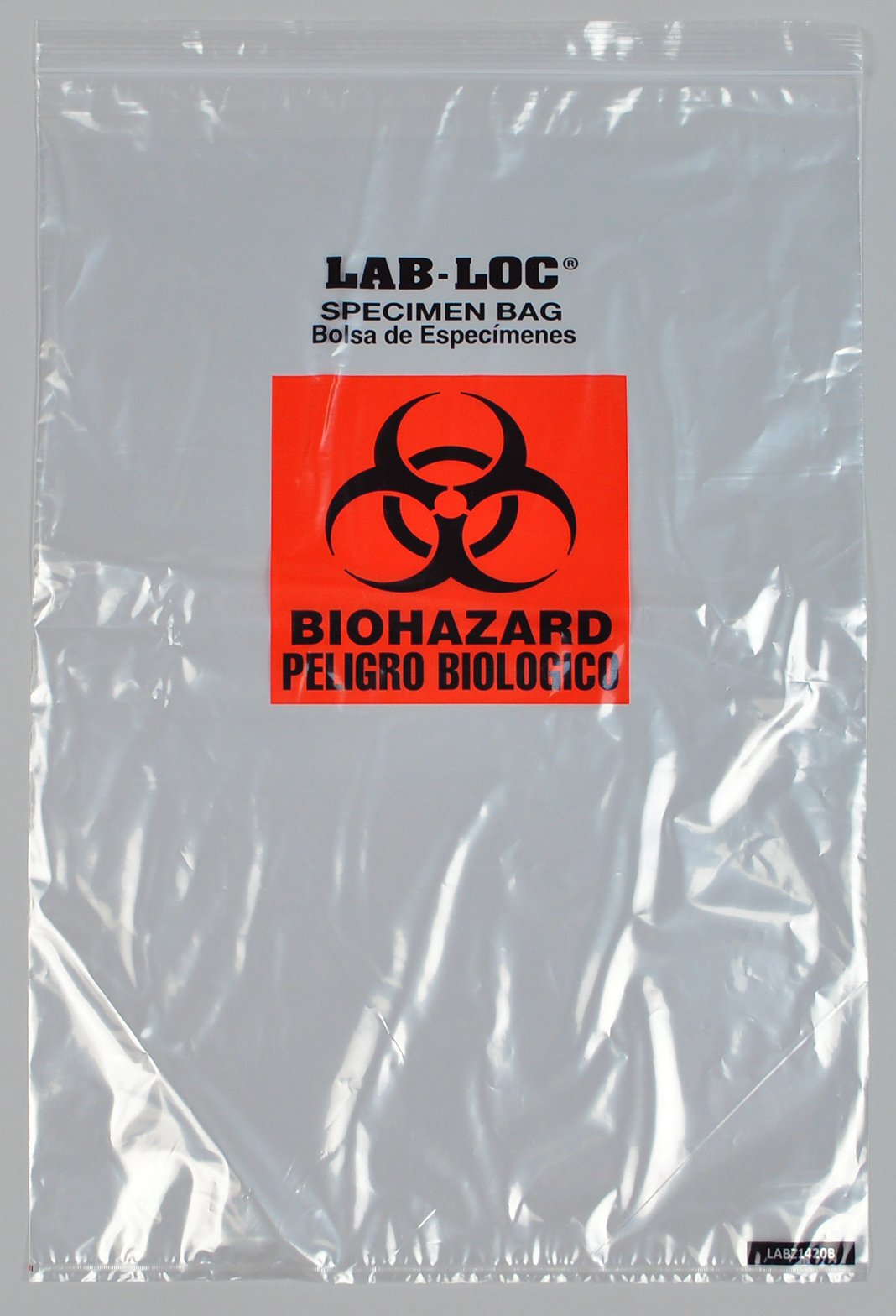 Lab-Loc® Specimen Transport Bag with Document Pouch 14 X 20 Inch Zip Closure Biohazard Symbol NonSterile (978537_PK)