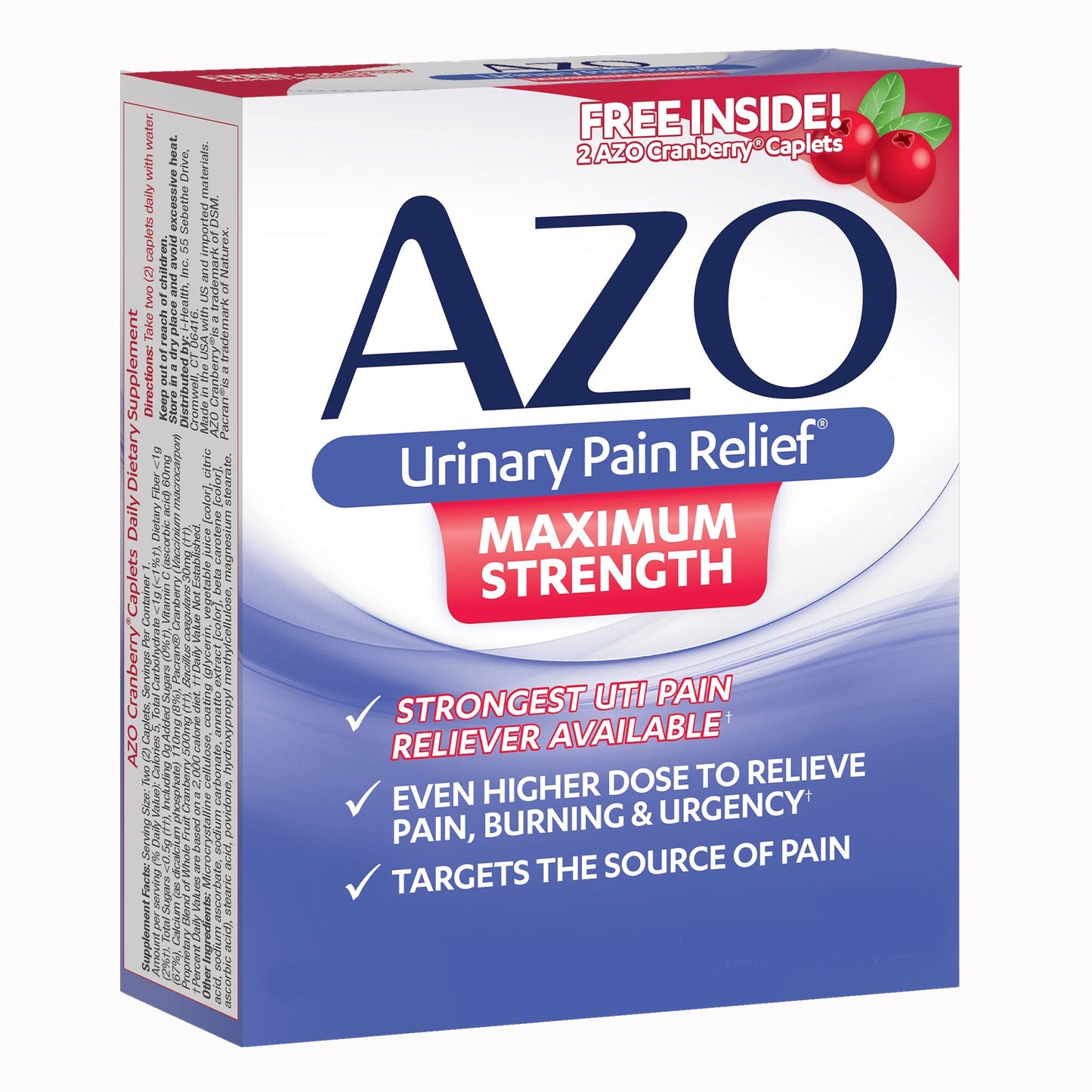 AZO® Maximum Strength Urinary Pain Relief 99.5 mg Strength Phenazopyridine Hydrochloride Tablet 24 per Box (1268926_BX)