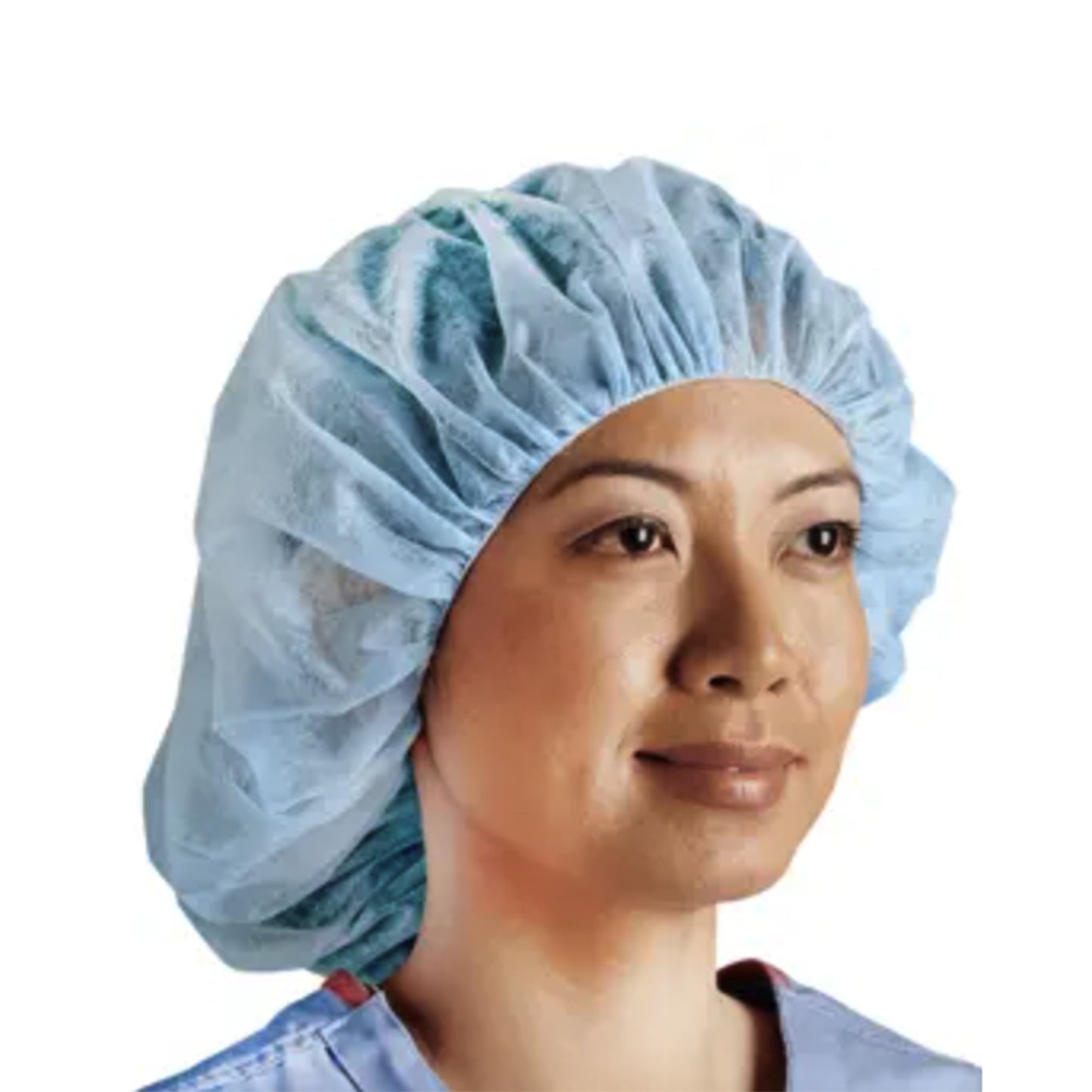 Cardinal Bouffant Cap One Size Fits Most Blue Elastic Closure (447550_BX)