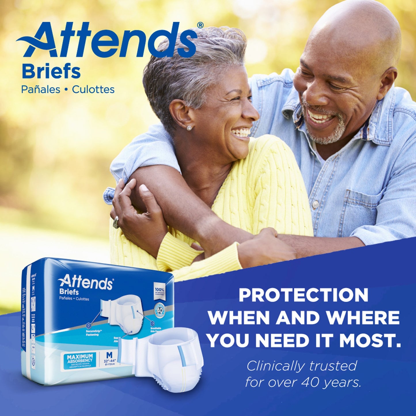 Attends® Unisex Incontinence Brief Medium Disposable Heavy Absorbency (955303_CS)