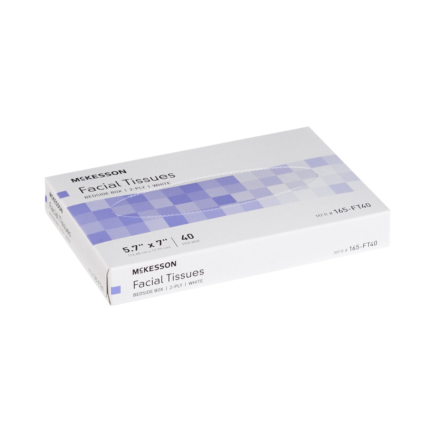 McKesson Facial Tissue White 5-7/10 X 7 Inch 40 Count (1040597_CS)