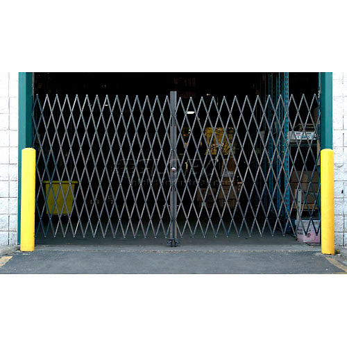 Global Industrial Double Folding Security Gate, 10'W x 6-1/2'H (WB968104)