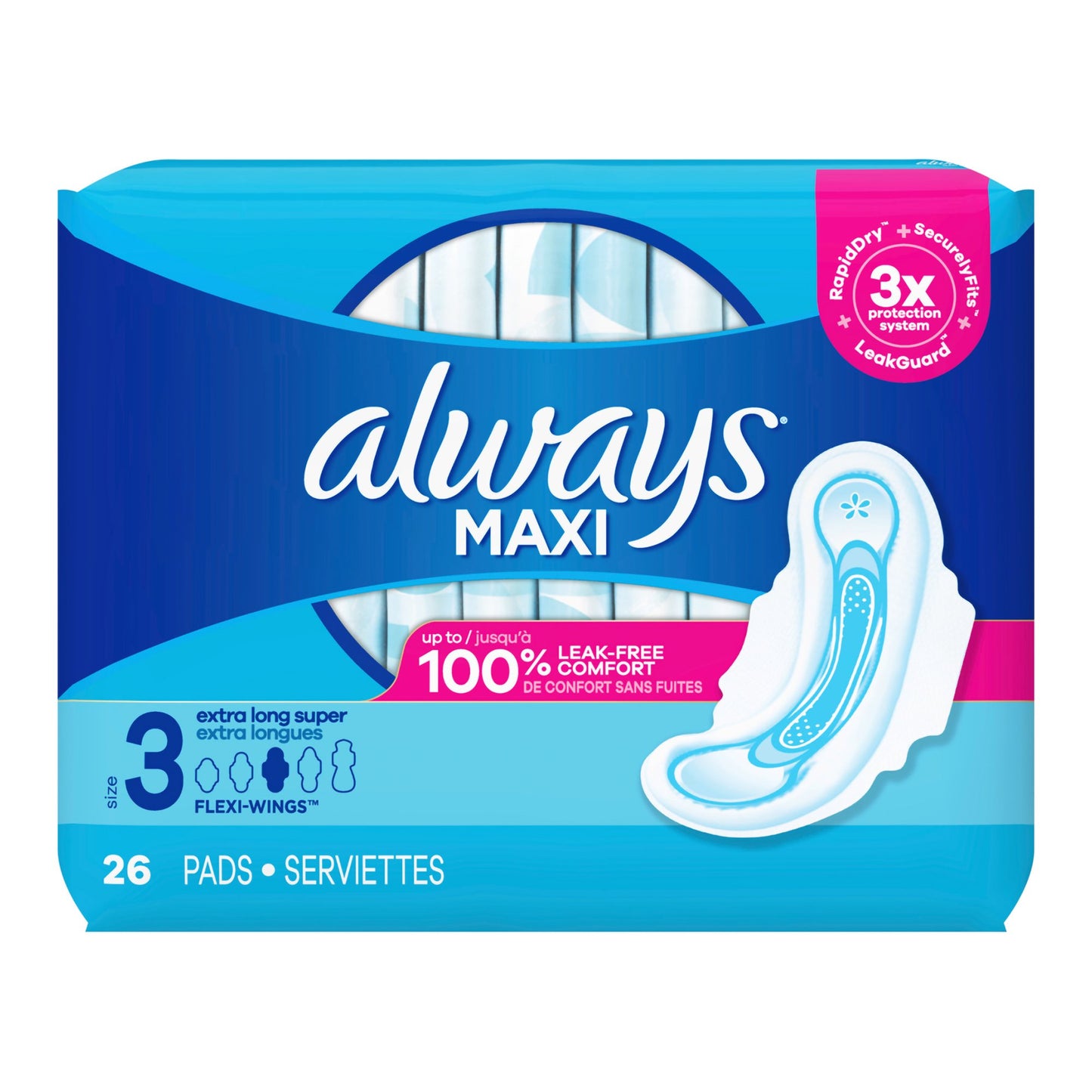 Always® Feminine Pad Maxi with Flexi-Wings Super Absorbency (1203787_PK)