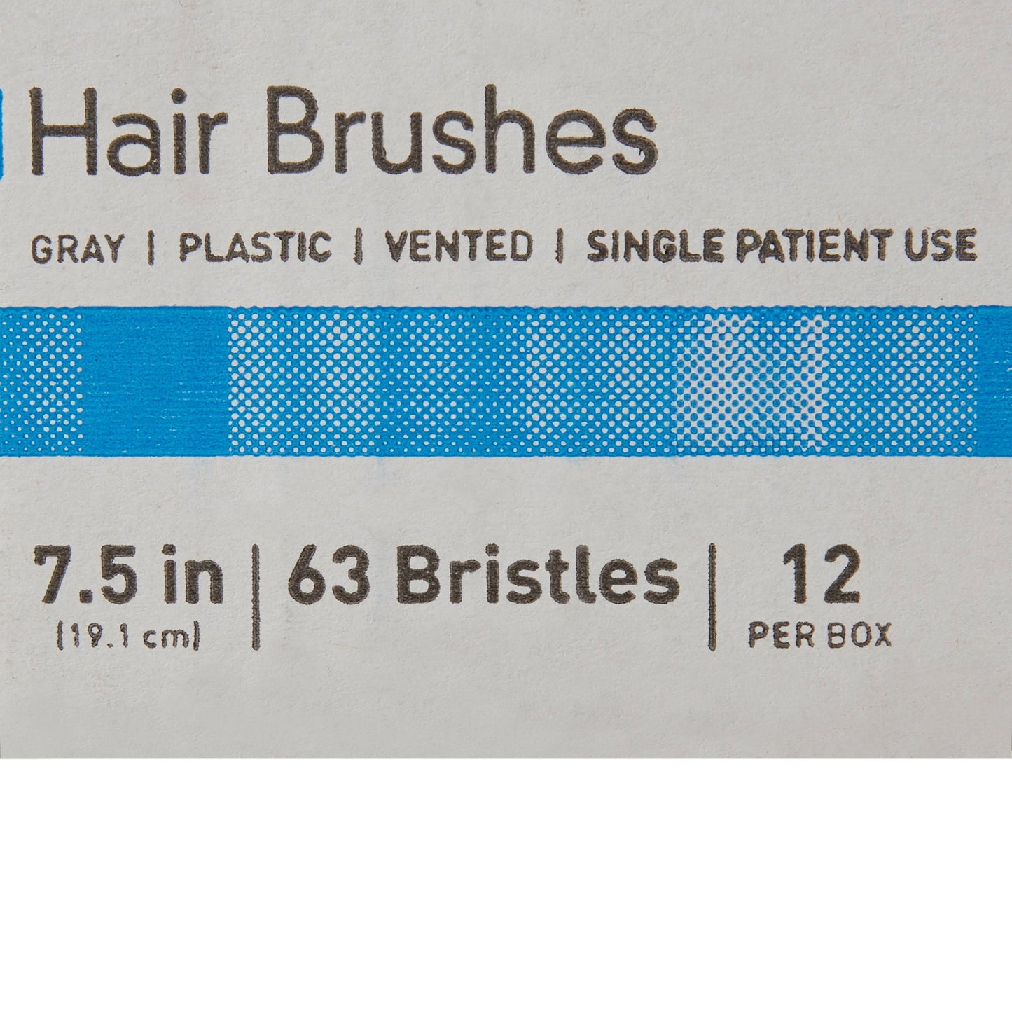 McKesson Hairbrush Plastic Bristles 7.7 Inch (864667_CS)