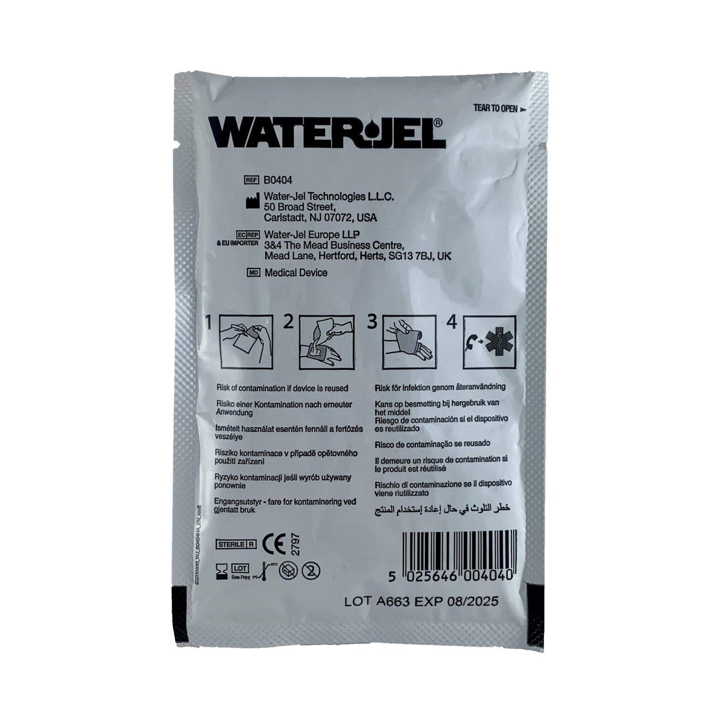 Water-Jel® First Responder Hydrogel Burn Dressing Sheet 4 X 4 Inch Sterile (1071032_EA)