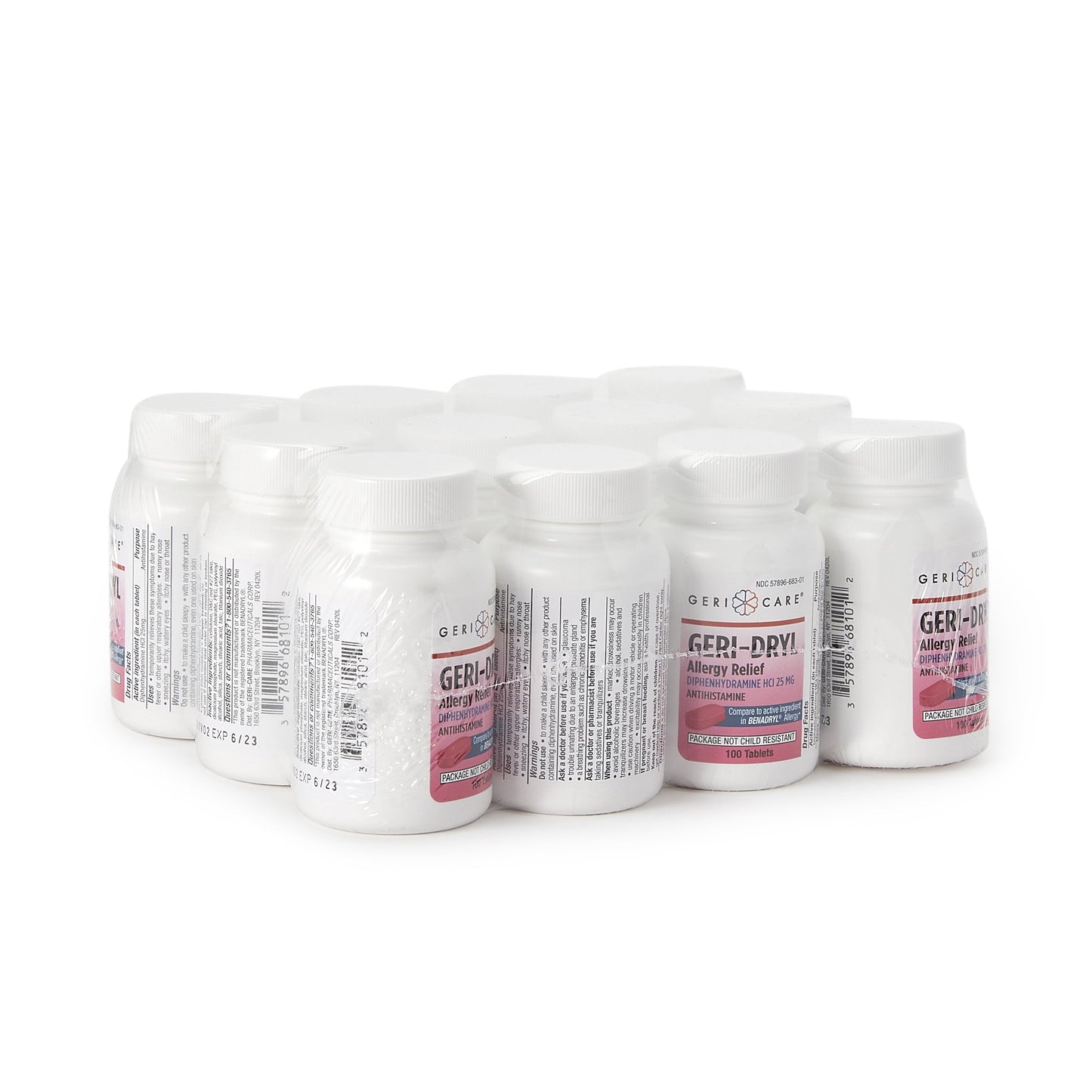 Geri-Dryl Allergy Relief 25 mg Strength Tablet 100 per Bottle (873289_CS)