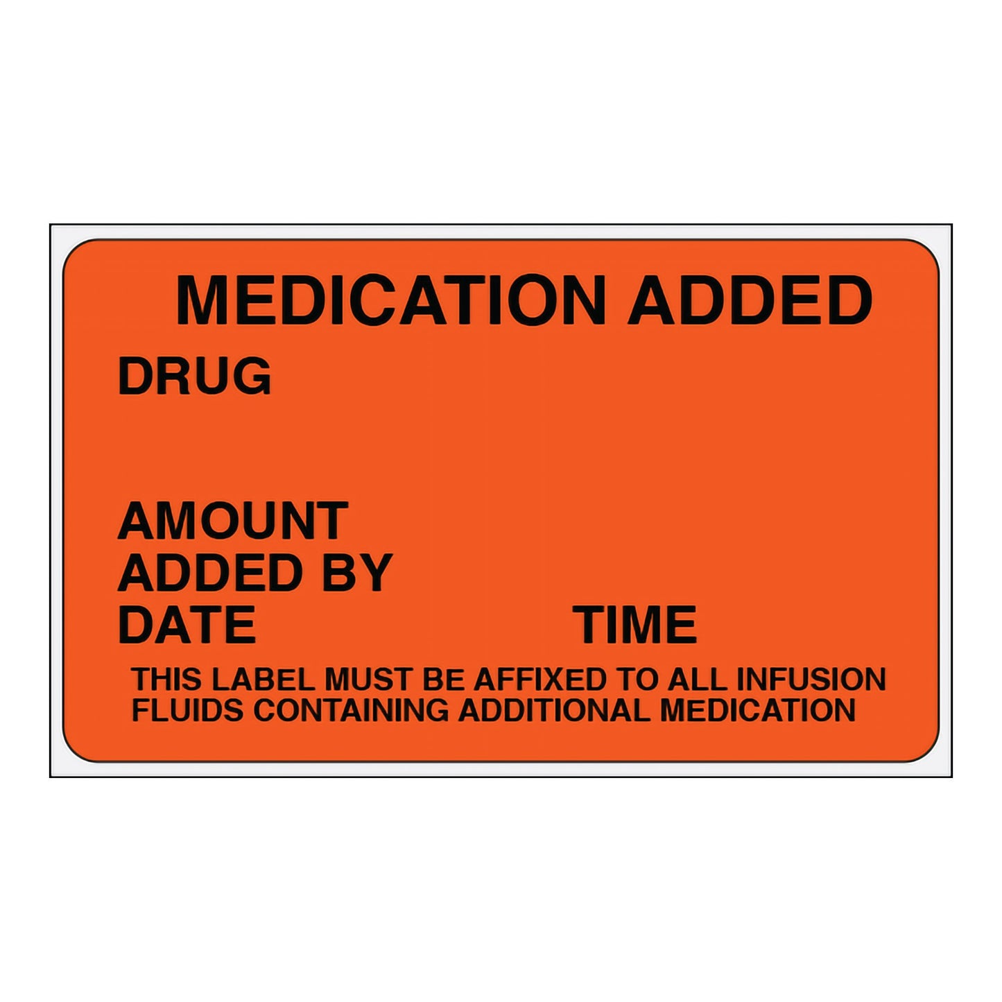 Shamrock Pre-Printed Label Anesthesia Label Fluorescent Red, 1-1/2 X 2-1/2 Inch (296574_RL)